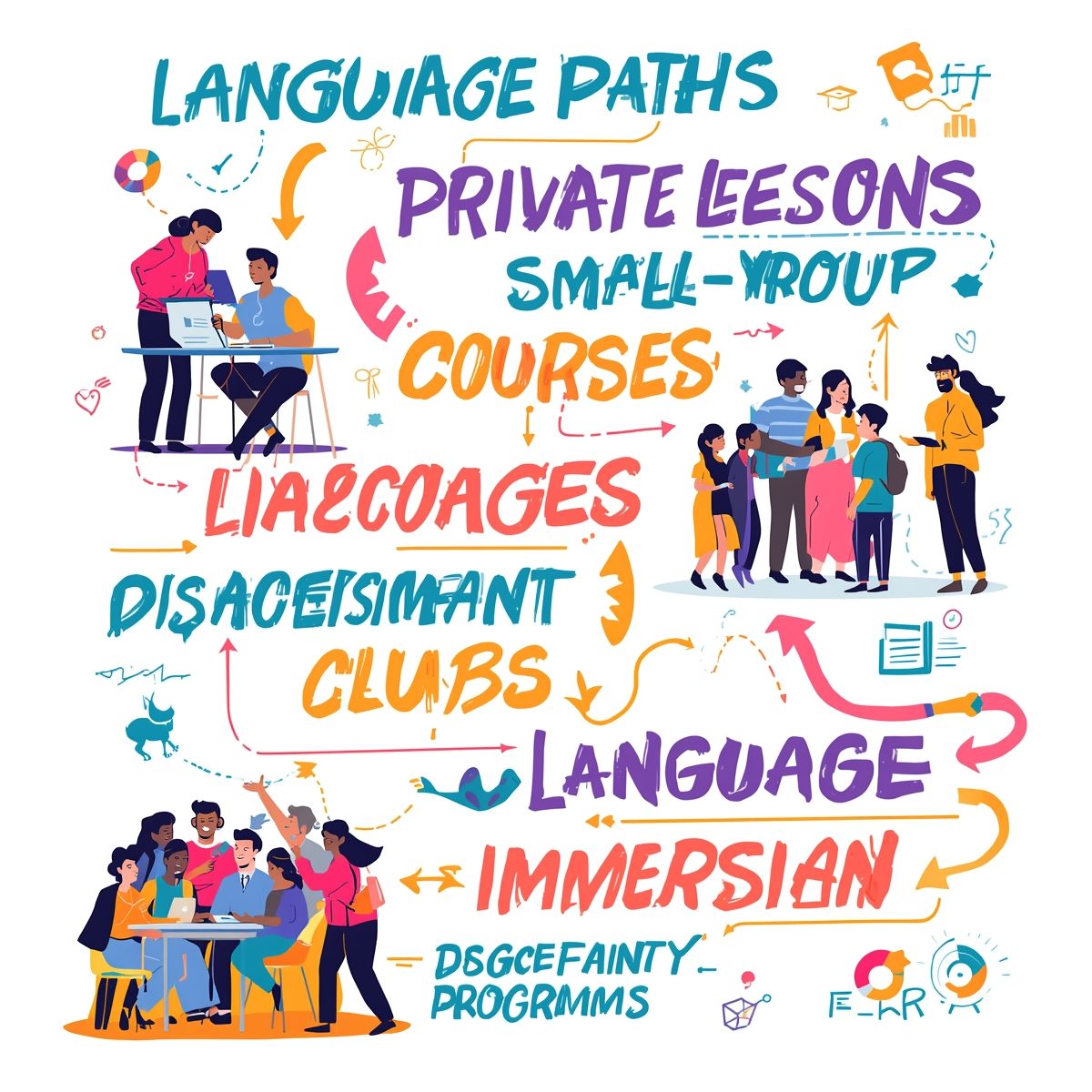 Opettaja ohjaa oppilaita